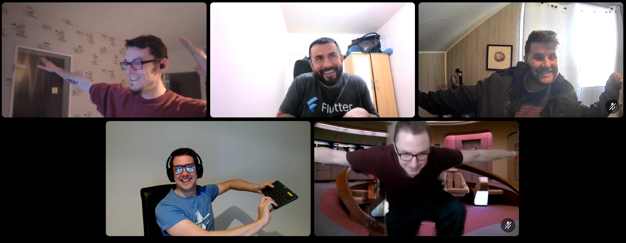 The Fantomas crew having some fun during a Discord call